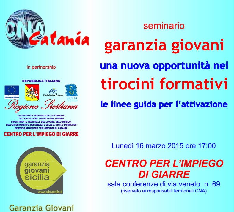 Garanzia Giovani, seminario per i responsabili CNA a Giarre