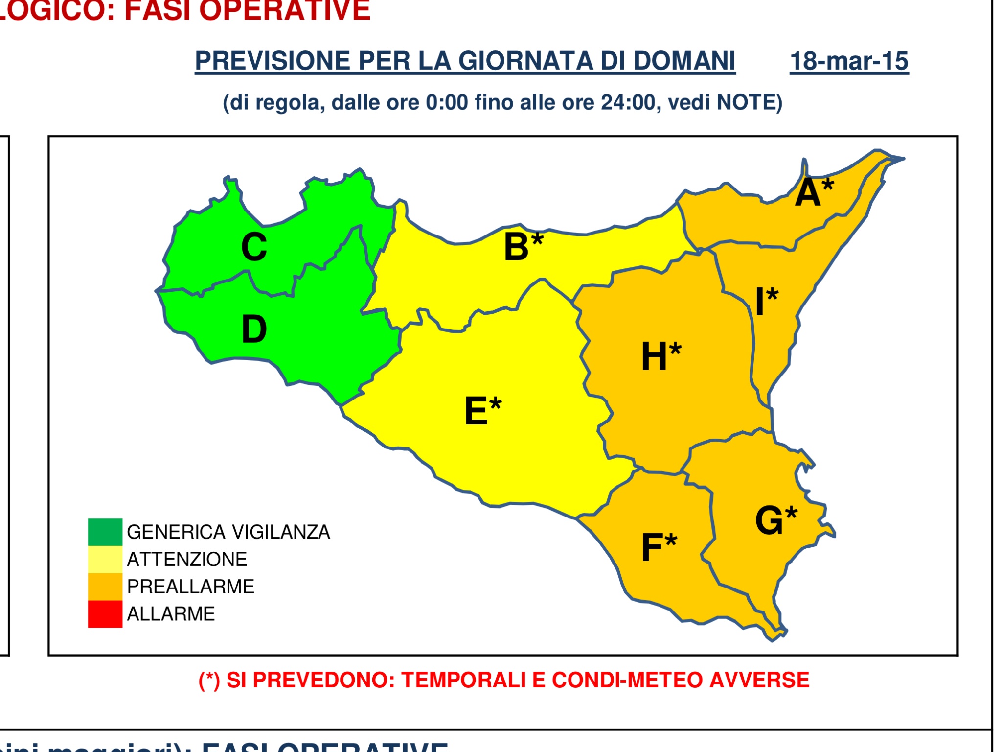 Meteo, previste condizioni avverse sul territorio jonico etneo anche per domani