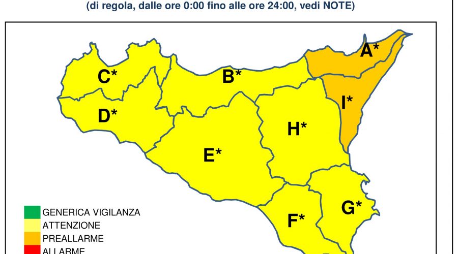 Maltempo in arrivo: avviso della Protezione Civile