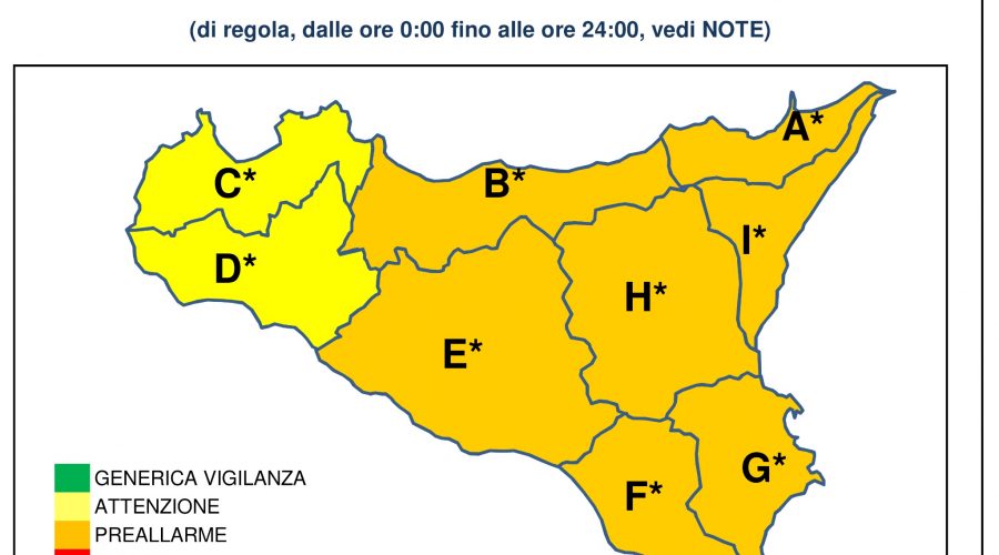 Meteo: domani allerta arancione per il rischio idrogeologico. Scuole aperte