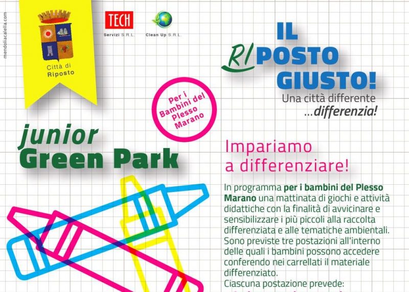 Riposto, raccolta differenziata: sabato il primo evento formativo a villa Pantano