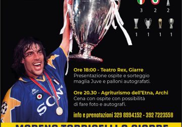 Questa sera Moreno Torricelli, ex Juventus, a Giarre