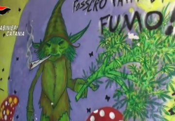 Catania, cancellato murales inneggiante al consumo di droghe VIDEO