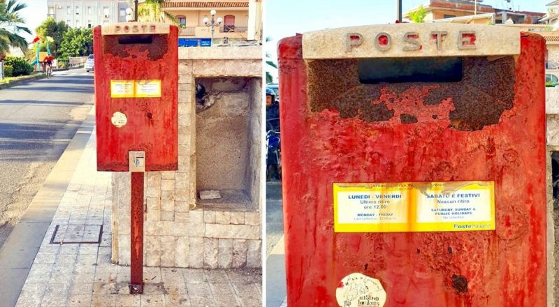 Giardini Naxos: sul lungomare una “orripilante” cassetta delle lettere