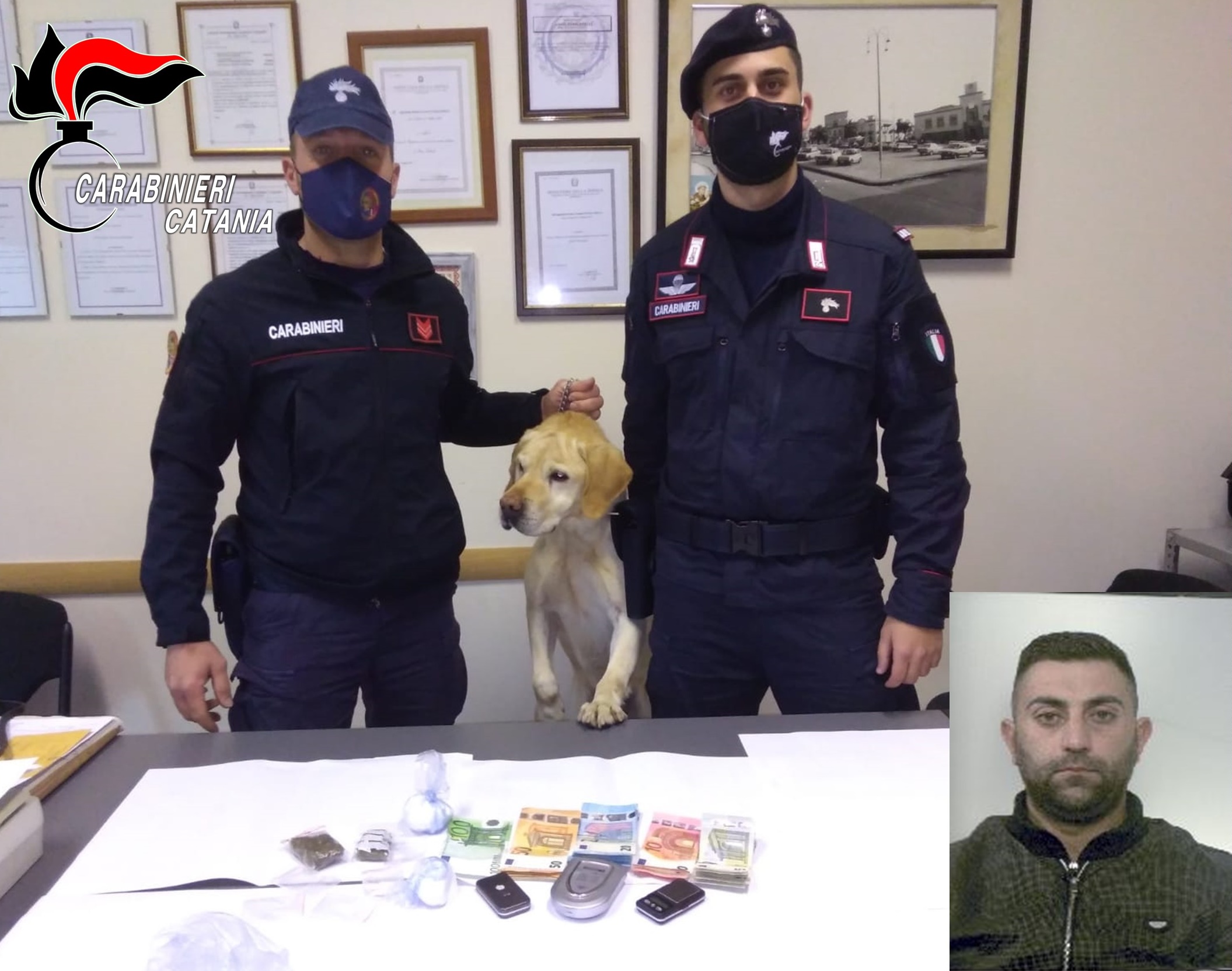 Mascali, a casa con marijuana e cocaina. 33enne in manette