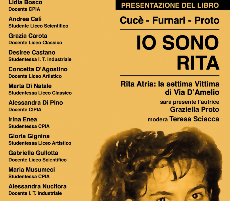 Giarre, giovedì giovani relatori presenteranno il libro “Io sono Rita”