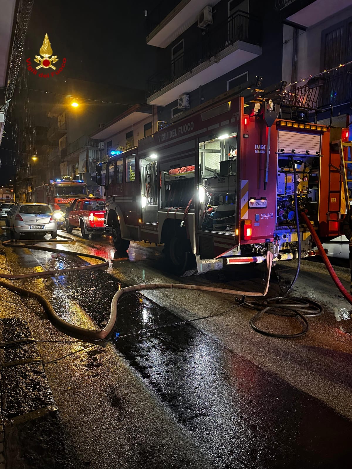 Incendio In Una Abitazione, Operazioni In Corso