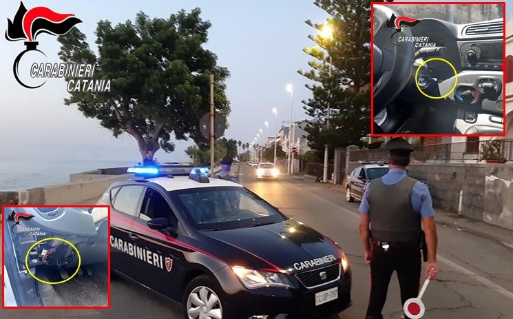 Calatabiano, ladro d’auto in azione “disturbato” dai Carabinieri: denunciato