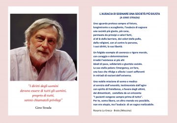 Una poesia dedicata a Gino Strada, nel terzo anniversario della scomparsa