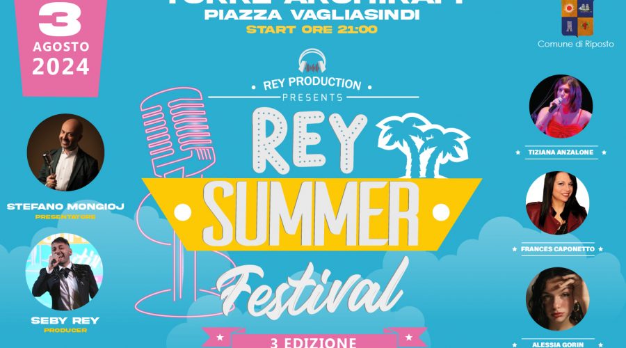 Torre Archirafi, al via oggi la terza edizione del Rey Summer festival