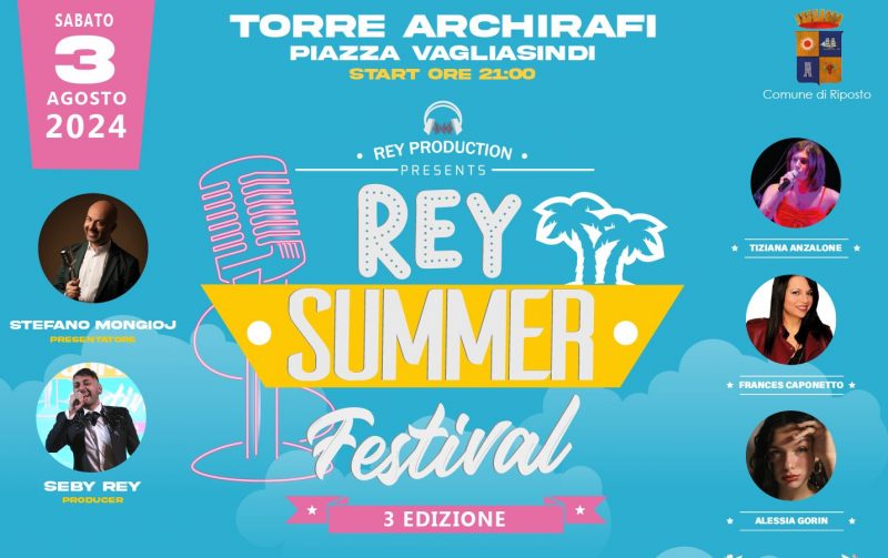 Torre Archirafi, al via oggi la terza edizione del Rey Summer festival