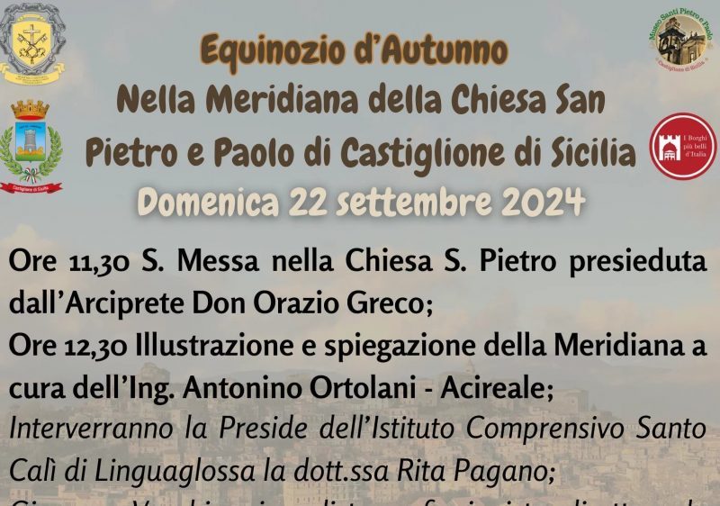 Castiglione, domenica giornata di studio e verifiche in occasione dell’equinozio d’autunno