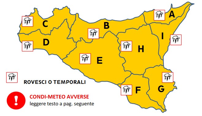 Meteo, Protezione civile regionale dirama avviso di preallarme per domani