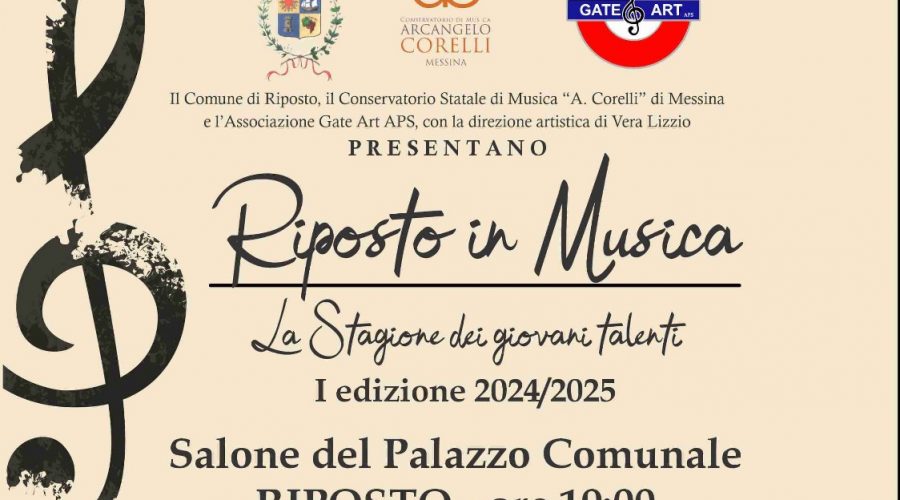 Riposto, l’8 novembre al via ‘Riposto in musica’ in collaborazione con il Conservatorio Corelli di Messina