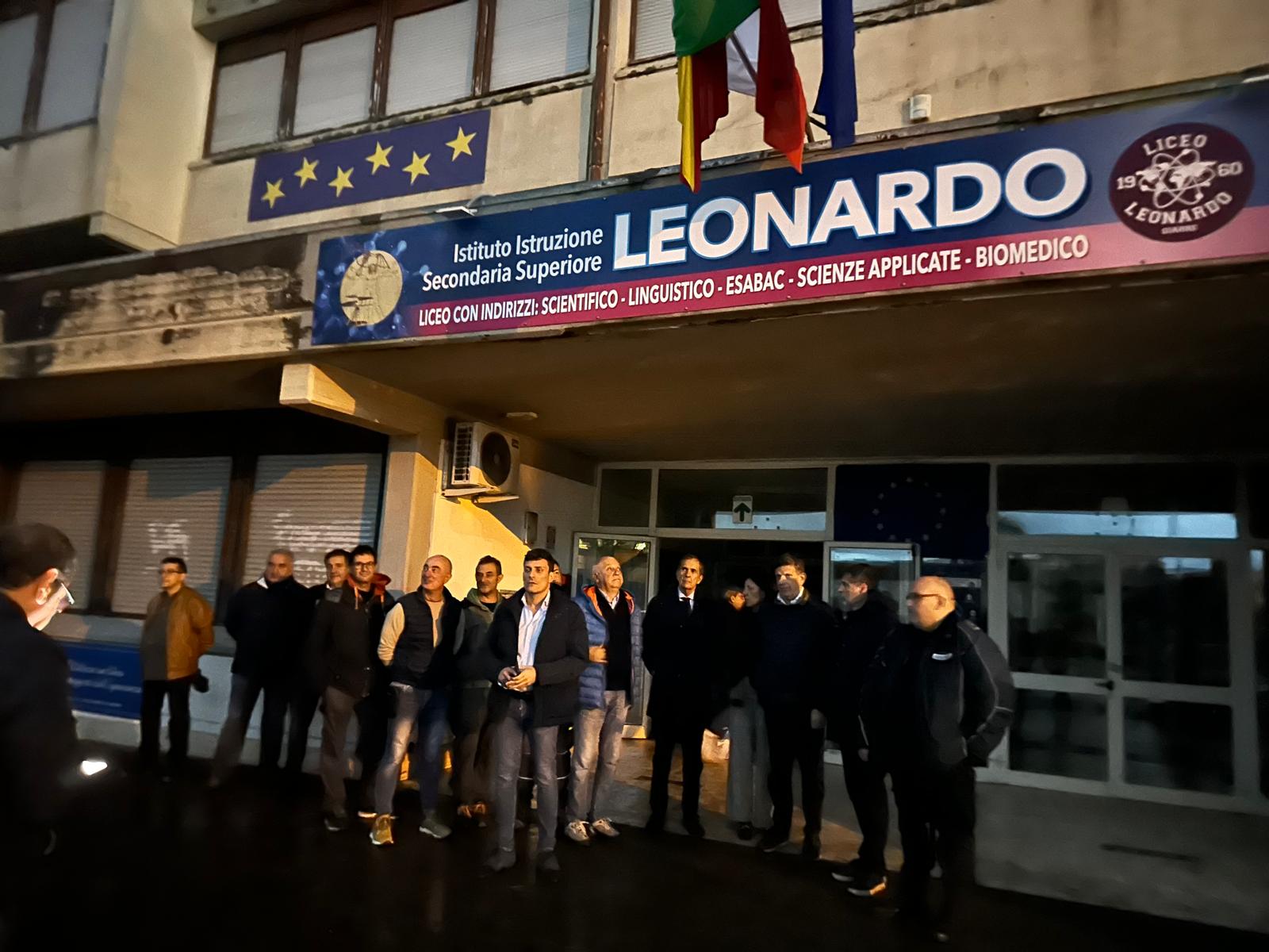 Alluvione Giarre, danni al Liceo Leonardo. Visita del sindaco metropolitano Enrico Trantino