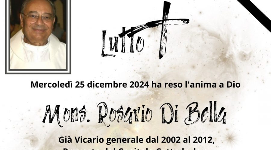 Diocesi in lutto: si è spento mons. Rosario Di Bella