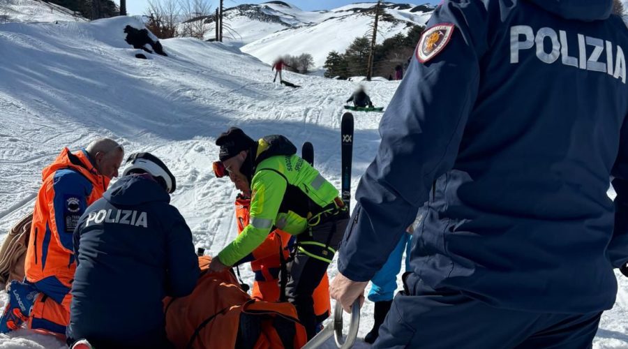 Etna Nord, incidenti sulla neve: soccorse 8 persone per diversi traumi