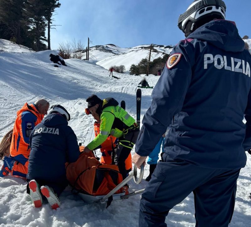 Etna Nord, incidenti sulla neve: soccorse 8 persone per diversi traumi