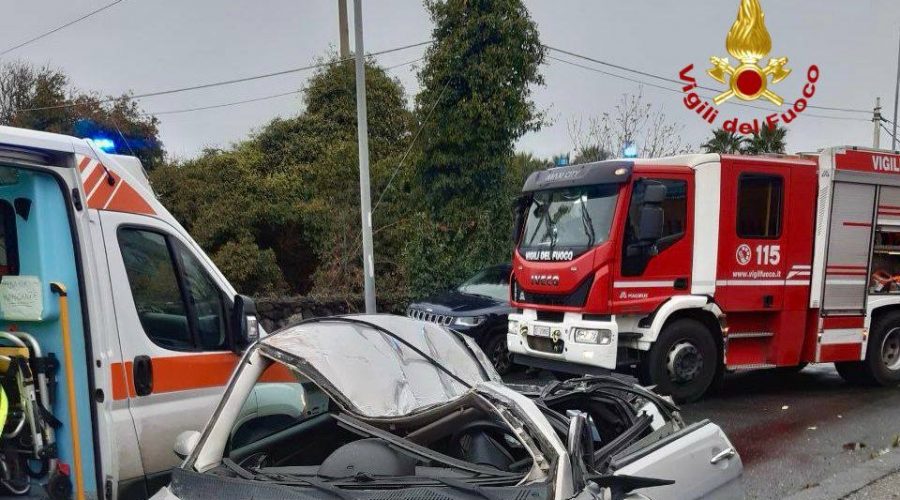 Incidente autonomo sulla circonvallazione di Belpasso: un ferito