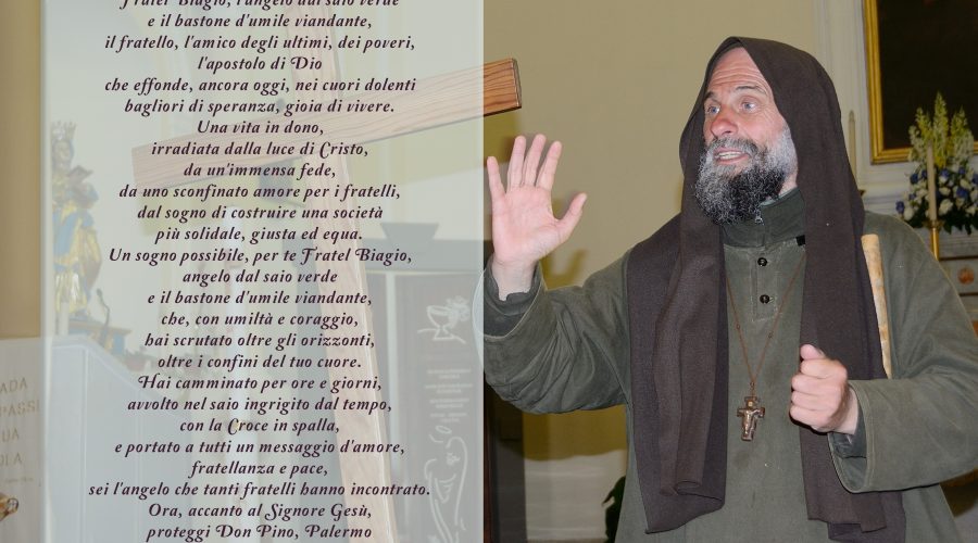 Una poesia dedicata a Fratel Biagio Conte, nel secondo anniversario della sua “nascita al cielo”