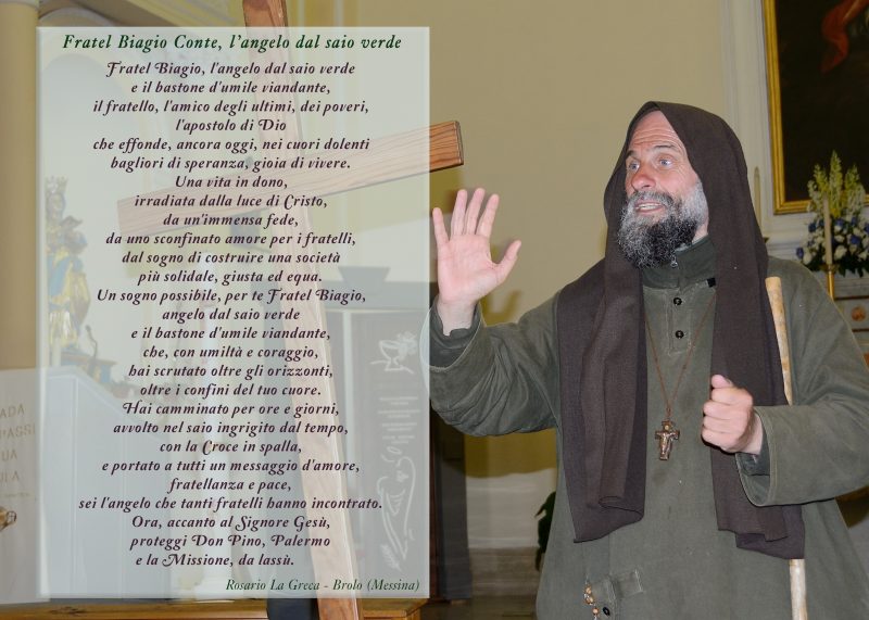 Una poesia dedicata a Fratel Biagio Conte, nel secondo anniversario della sua “nascita al cielo”