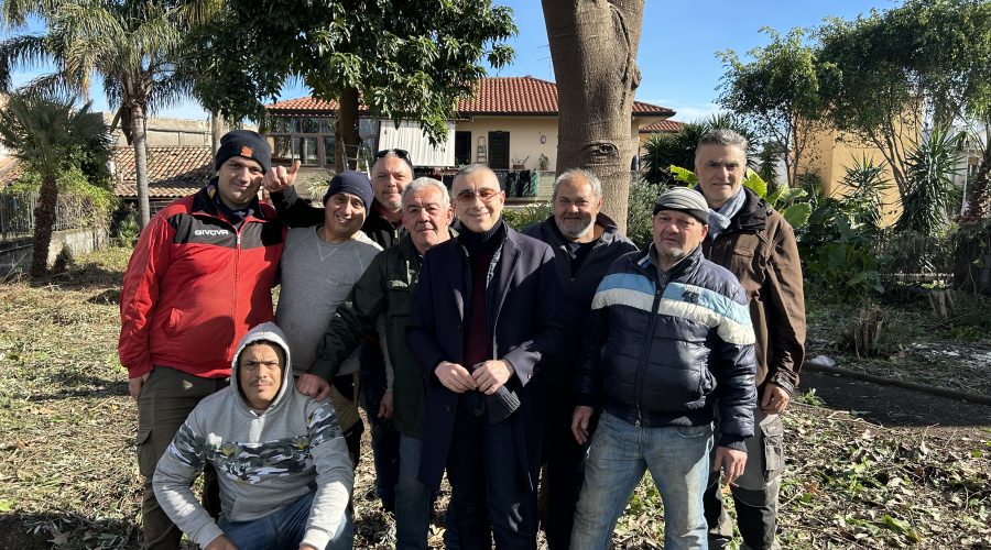 Giarre, ripulita la villetta di via Giorgio La Pira ad Altarello