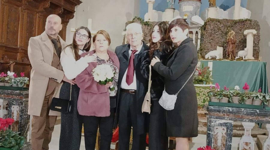 Mascali, 60 anni di matrimonio per i coniugi Nina Calini e Angelo Grioli