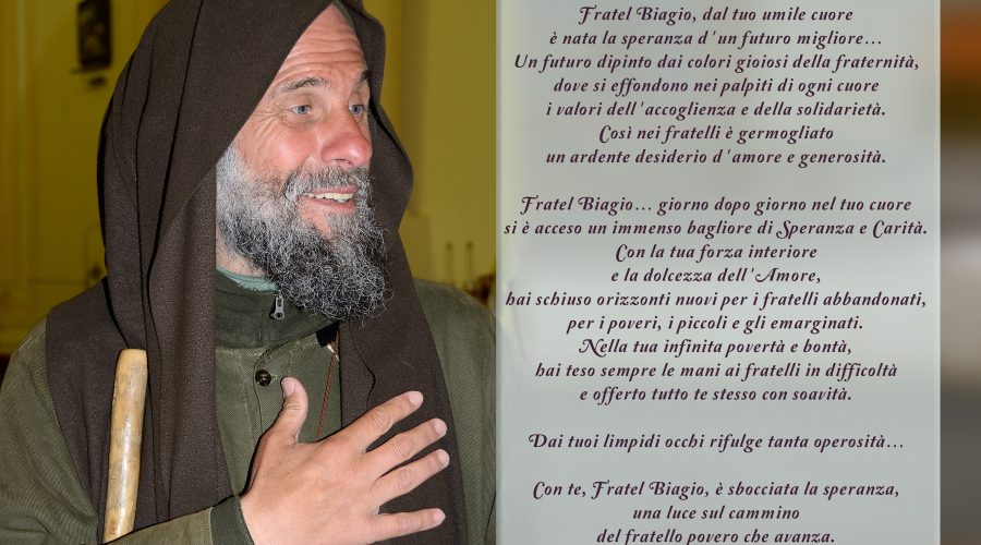 3 febbraio San Biagio, un omaggio poetico per Fratel Biagio Conte