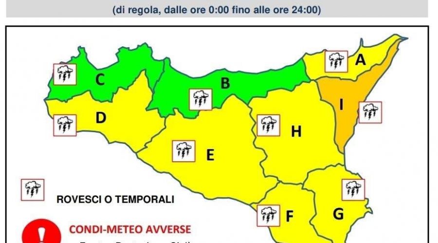 Allerta meteo arancione, domani a Giarre e Riposto sospensione attività didattiche