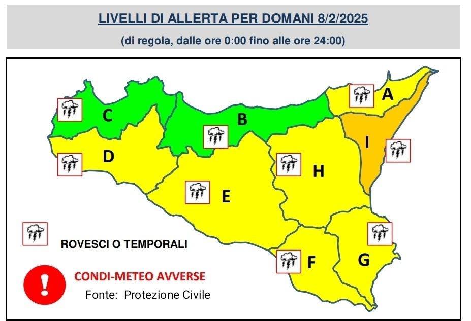 Allerta meteo arancione, domani a Giarre e Riposto sospensione attività didattiche